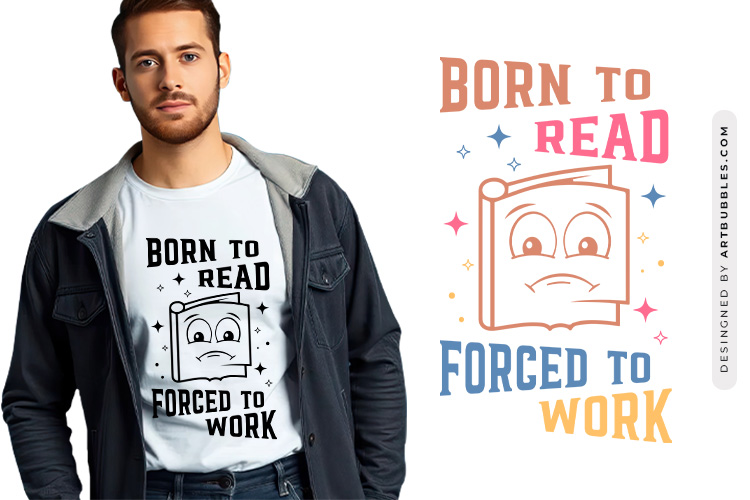 Born to Read Forced To Work - Book Lover SVG Image.jpg