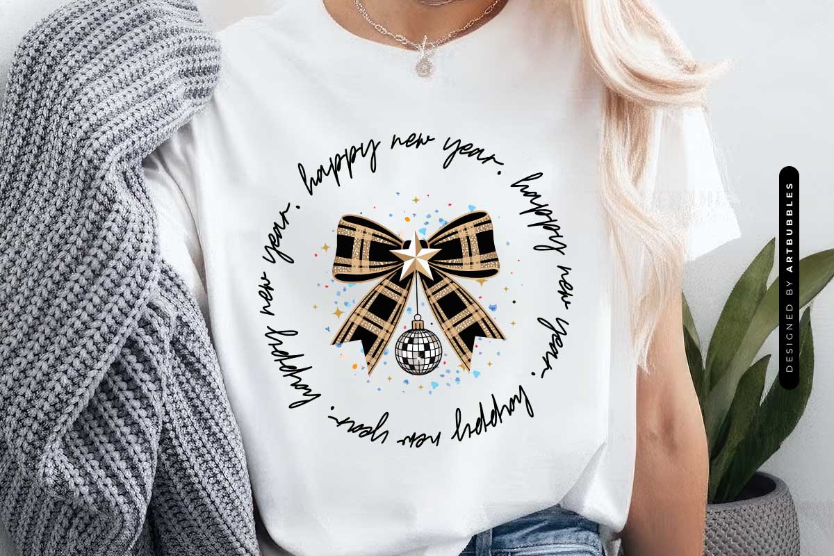 Coquette Bow Happy New Year Sublimation