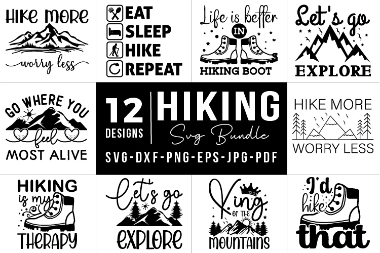 thumbnail image 2 of Hike More Worry Less Sticker - Outdoor Adventure Decal For Laptops, Water Bottles & Gear 2 of 12
