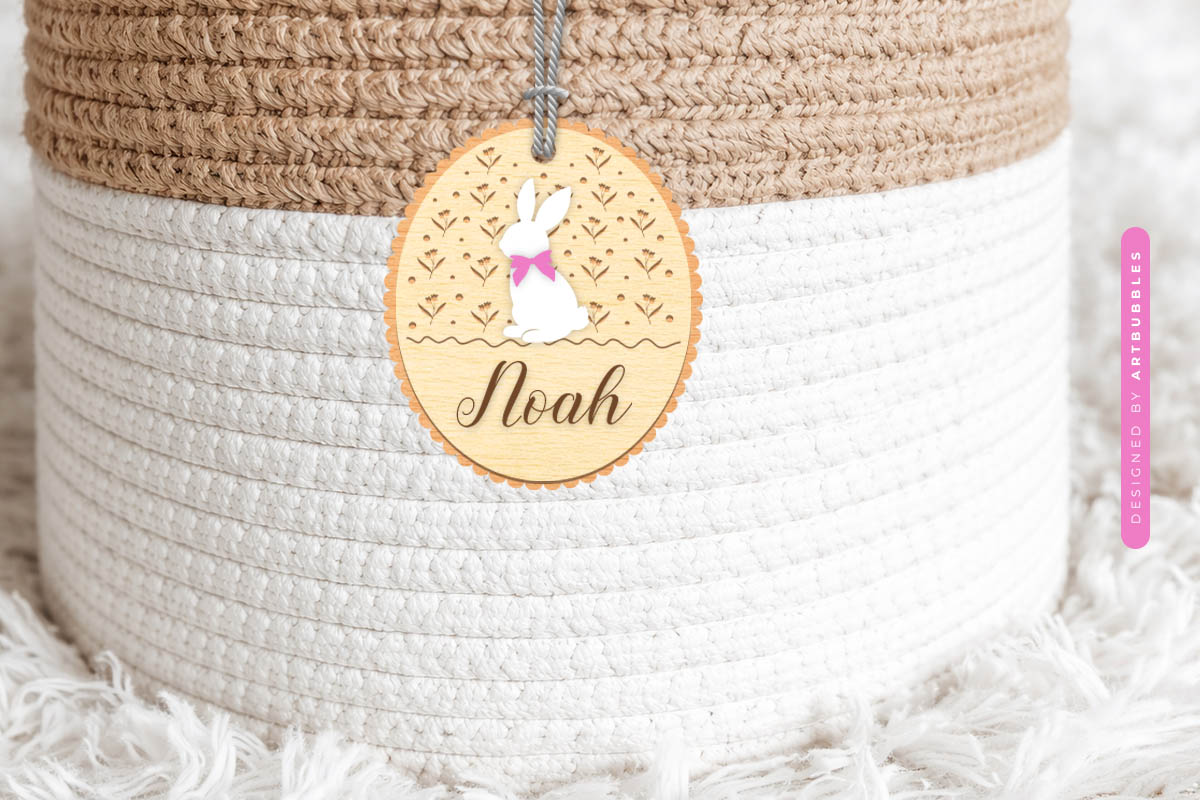 Laser Cut Easter Basket Tag SVG Bundle Image 3.jpg