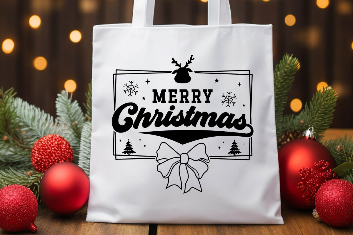 Coquette Merry Christmas SVG Vector Tote bag mockup iamge.jpg