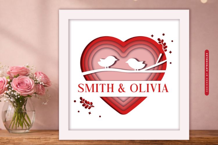 Love Bird Personalized Heart Shadow Box SVG Image.jpg