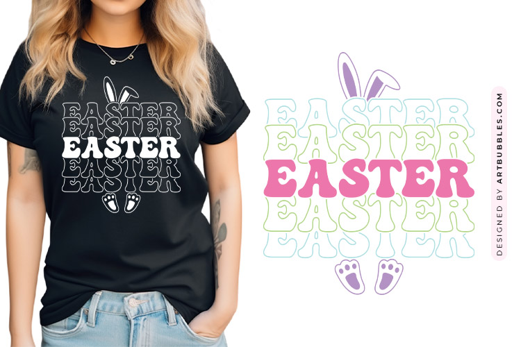 Retro Easter SVG Cut File