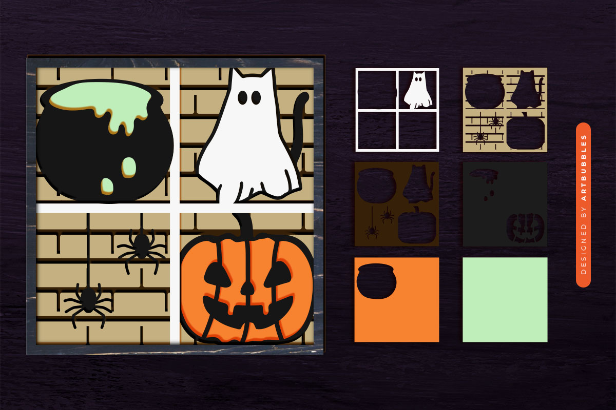 Layered Halloween Shadow Box SVG Cut File Image.jpg