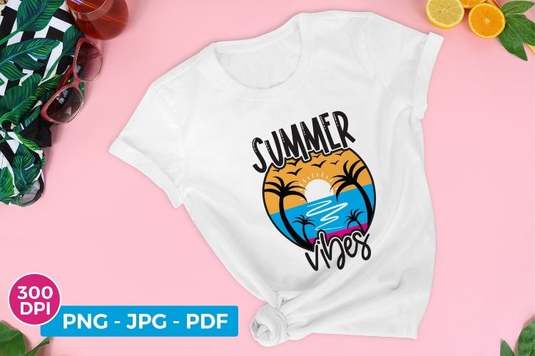 Summer Vibes PNG Sublimation Transfer
