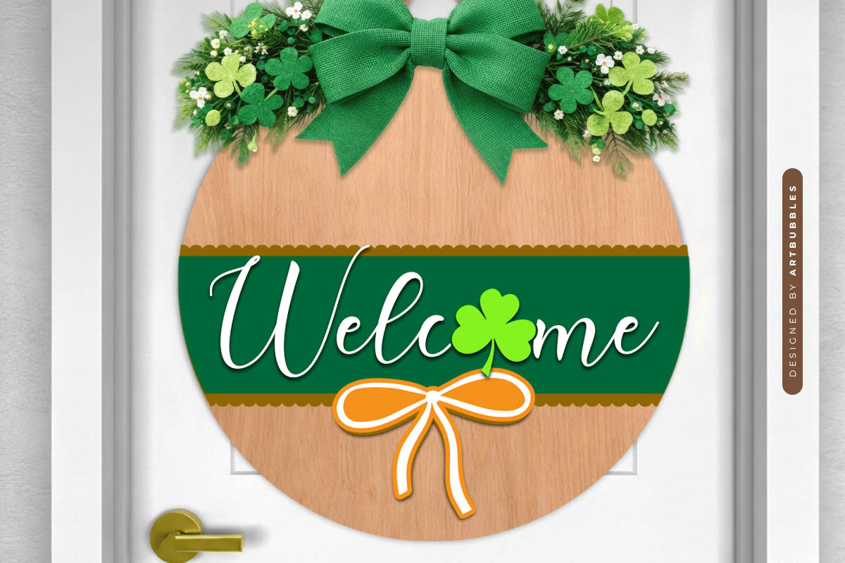 St Patrick's Day Laser Cut Door Hanger SVG Image 2.jpg