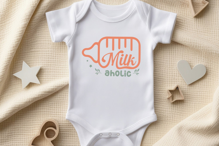 Milk Aholic - Newborn Baby SVG Craft Bodysuit Mockup Image.jpg