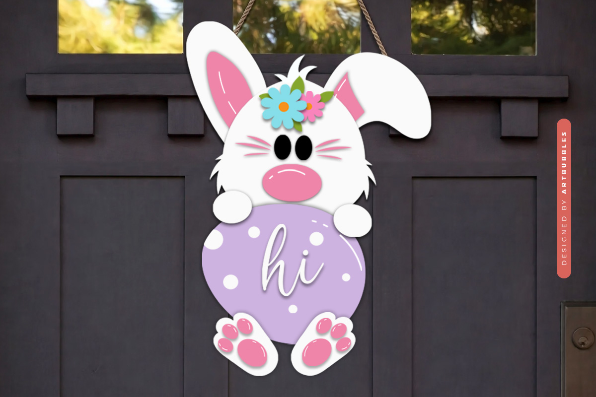 Layered Easter Bunny & Egg Door Hanger SVG Image 2.jpg