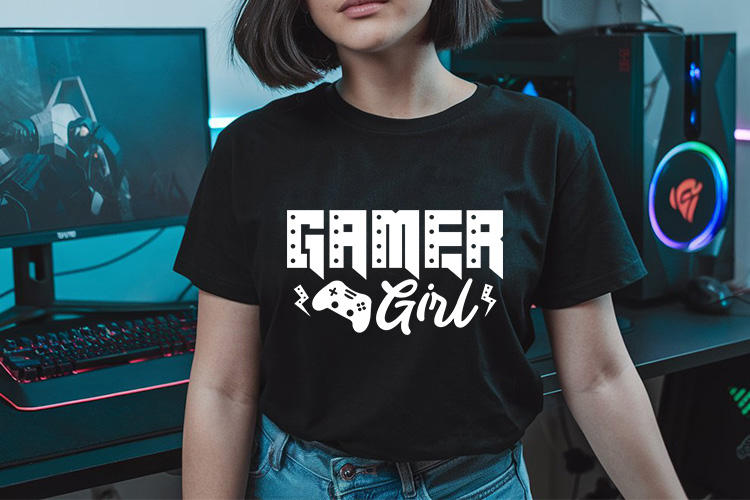Gamer Girl SVG Design Tshirt Mockup image.jpg