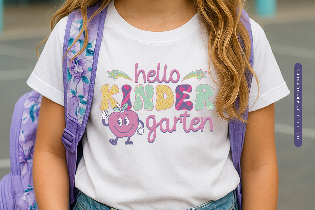 Hello Kindergarten - Retro Back to School Shirt Sublimation Shirt Mockup Image.jpg