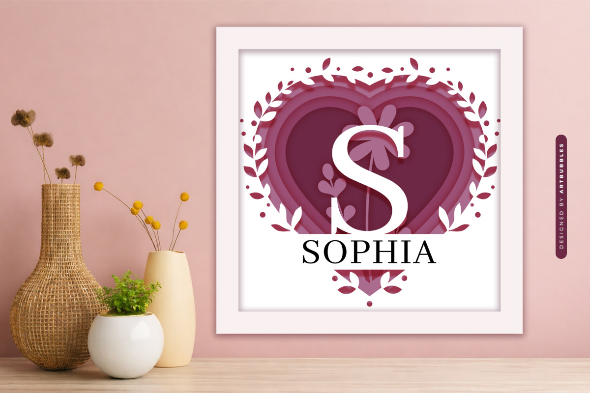 3D Split Monogram Valentine Shadow Box SVG Image 4.jpg