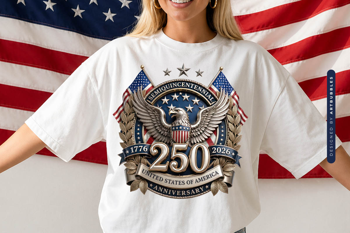 250 United States of America PNG Sublimation
