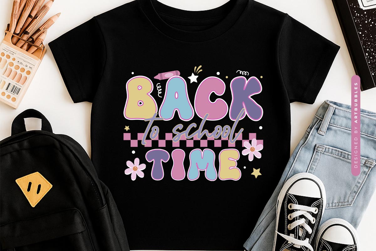Back to School Time Retro Sublimation Tshirt Mockup Image.jpg