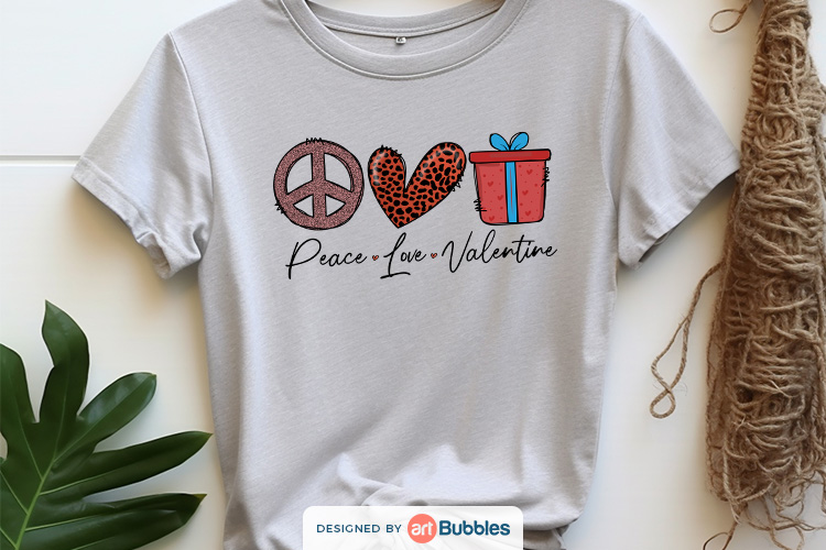 Peace Love Valentine Sublimation, Valentine's Day Shirt Preview 03.jpg