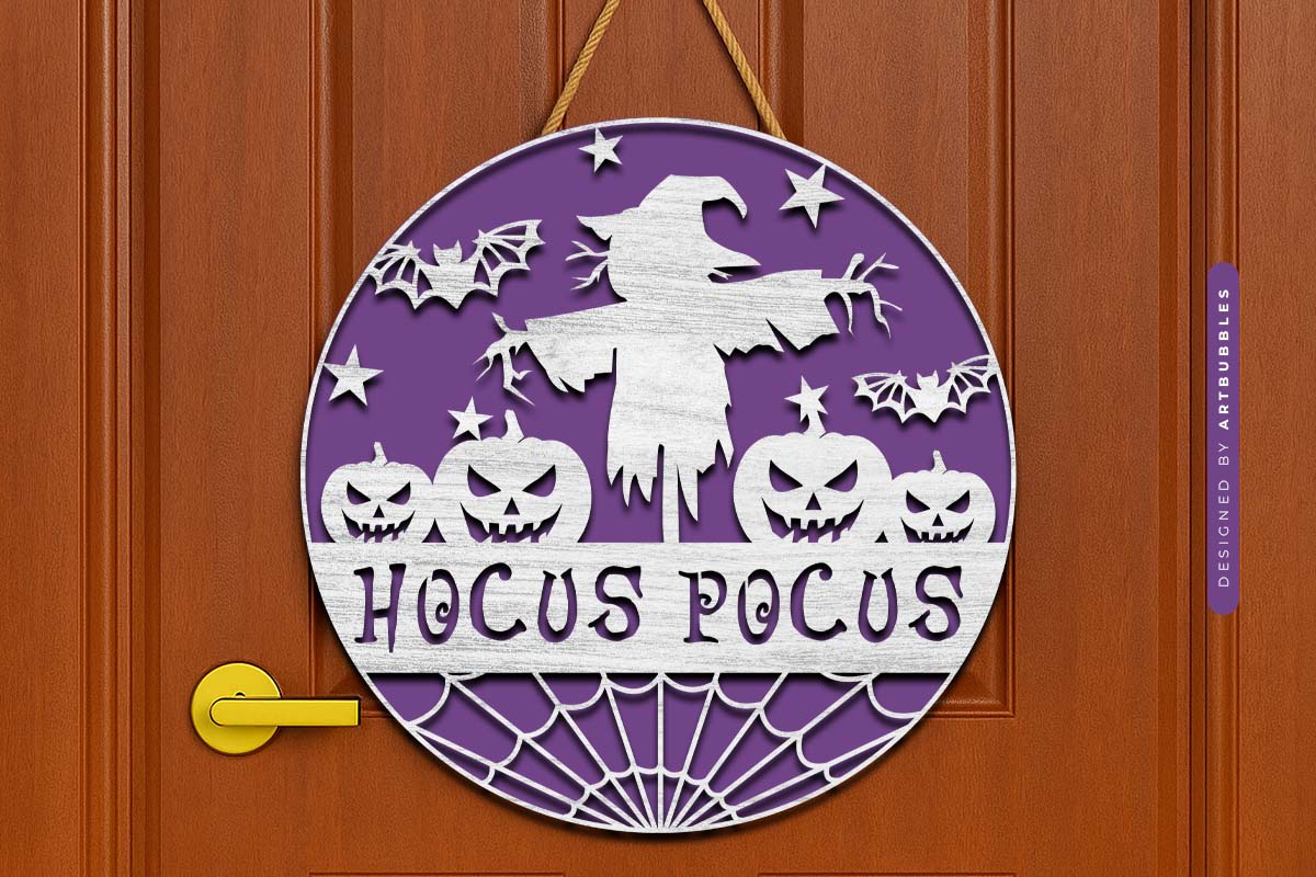 Hocus Pocus - Laser Cut Halloween Door Sign SVG Image 3.jpg