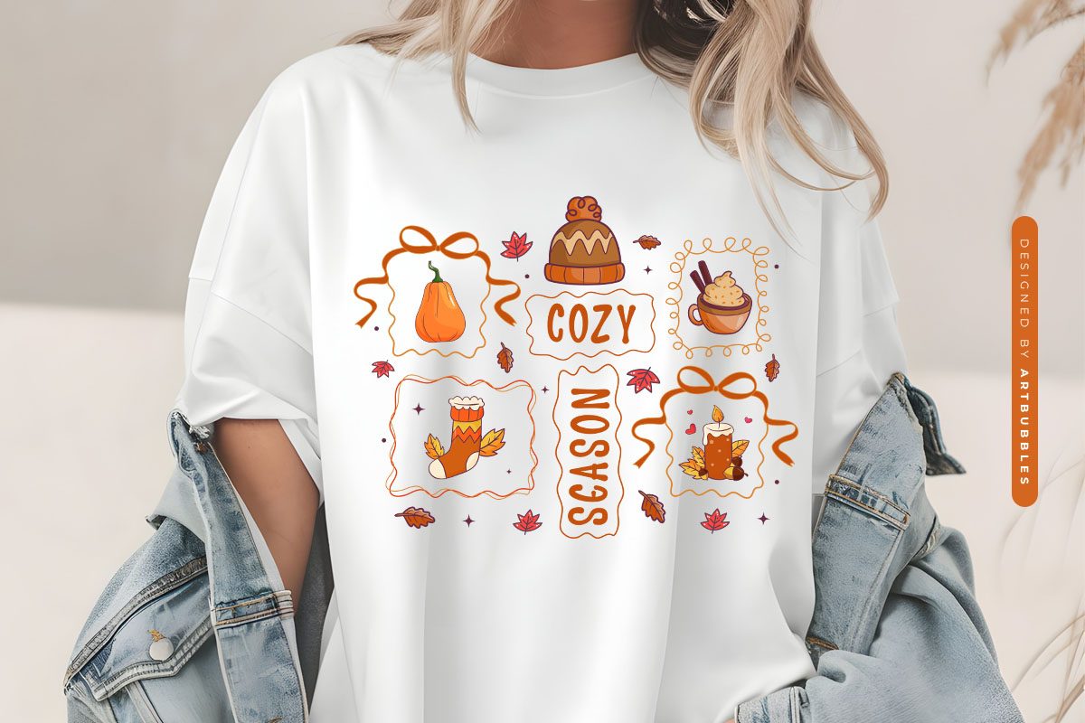 Cozy Season - Preppy Fall Sublimation Print Tshirt Mockup Image.jpg