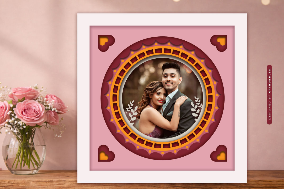 Couple Photo Valentines Layered Shadow Box SVG Image.jpg