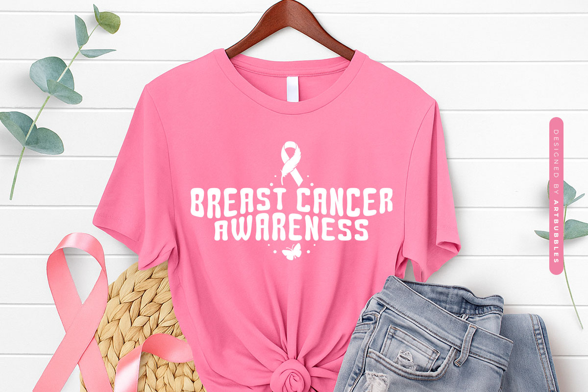 Retro Breast Cancer Awareness SVG Cut File Tshirt Mockup Image.jpg