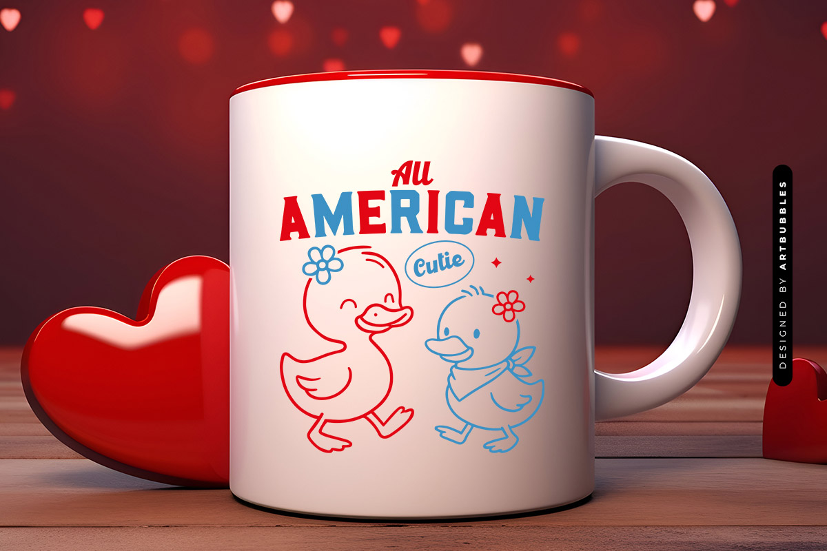 All American Cutie - Cute 4th of July SVG Mug Mockup Image.jpg