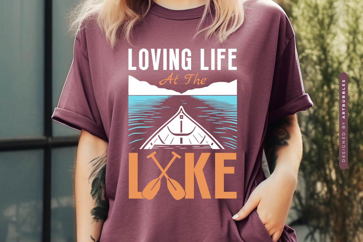 Loving Life at the Lake Scene SVG