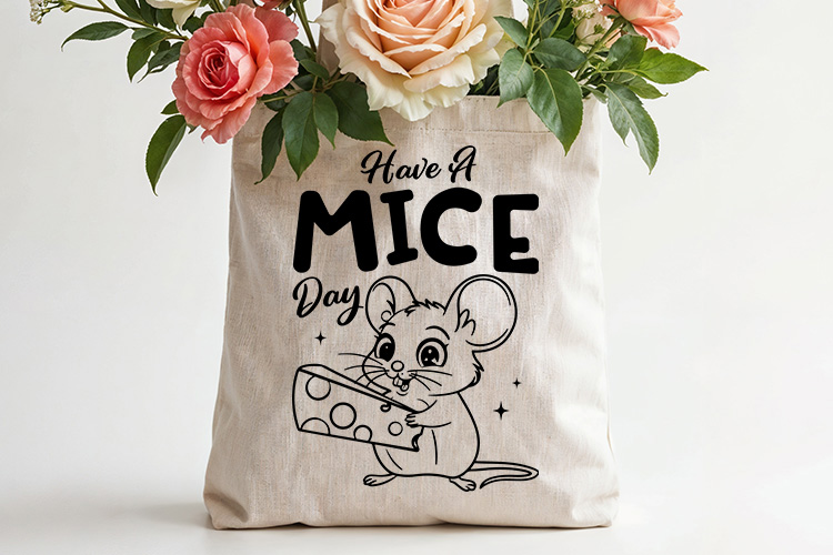 Have a Mice Day - Funny Animal SVG Cut File Tote Bag Mockup Image.jpg