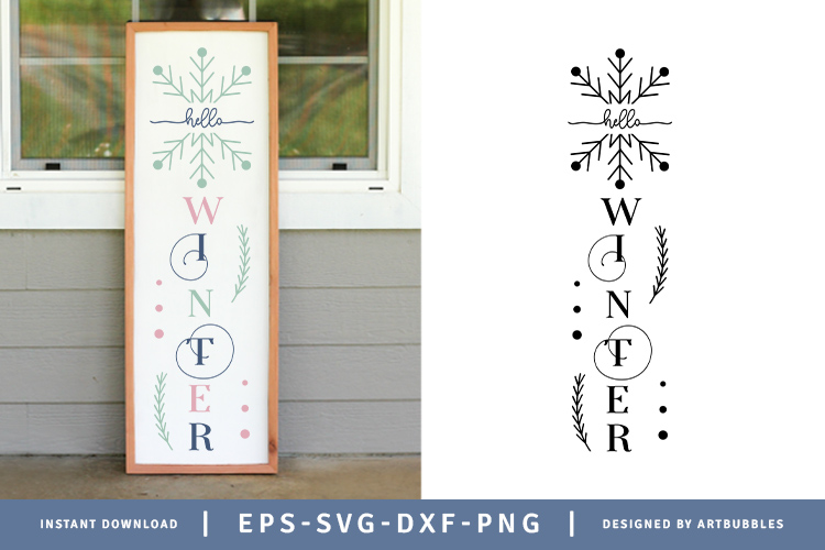 Hello Winter Porch Sign SVG Cut File Image.jpg