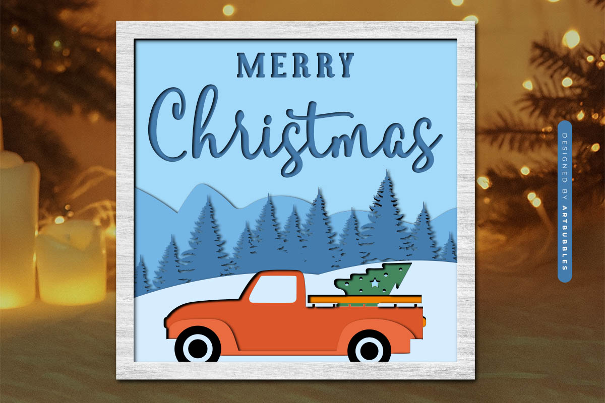 Layered Merry Christmas Shadow Box SVG PNG Image.jpg