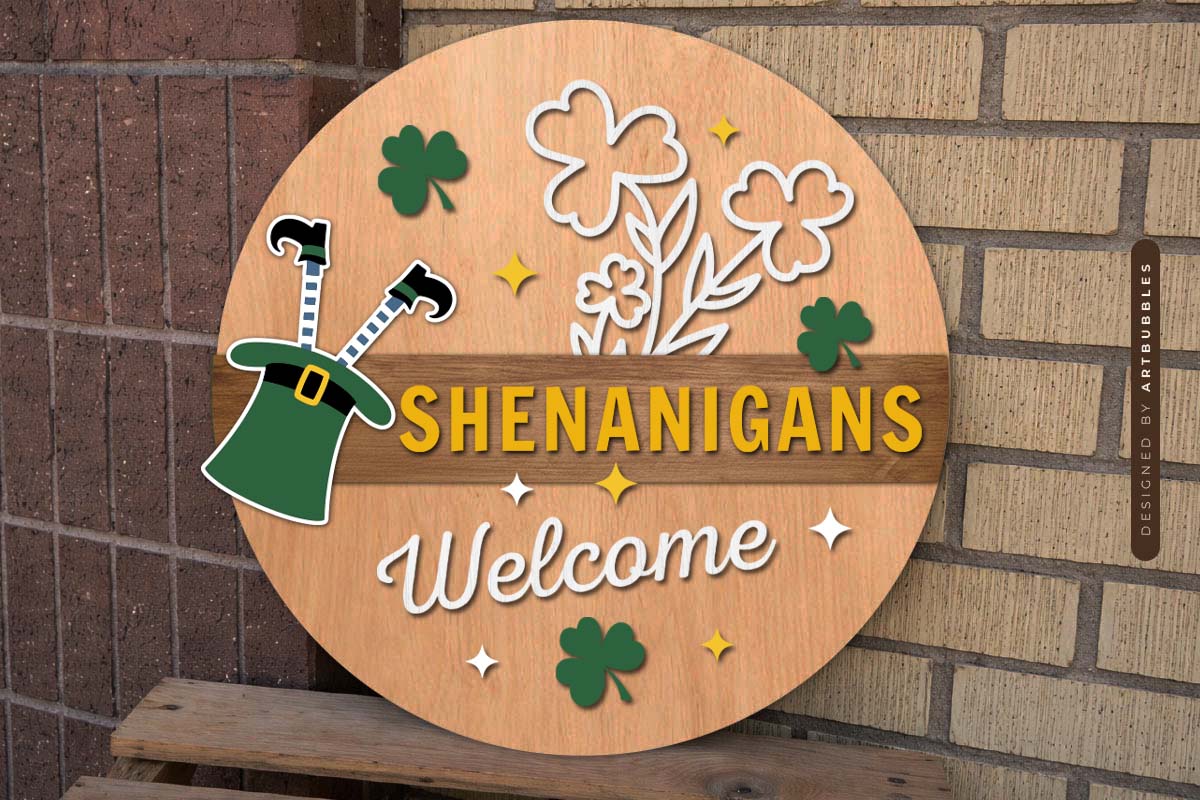 St Patrick's Day Shenanigans Door Hanger SVG Image 2.jpg