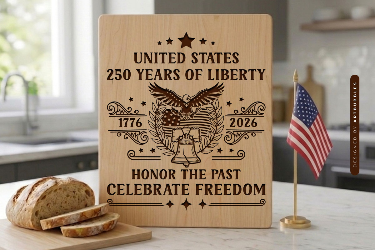 USA 250th Anniversary Cutting Board SVG Image.jpg