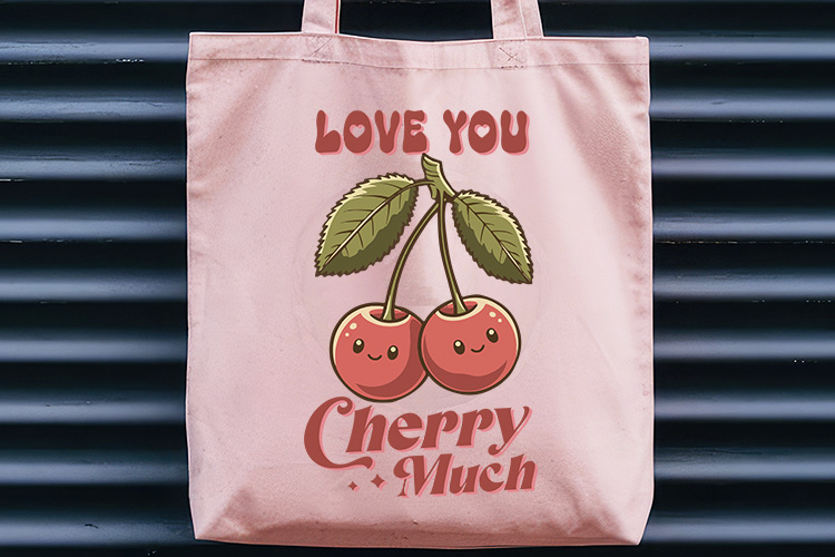 Love You Cherry Much - Valentine Retro Sublimation Design Tote Bag Mockup Image.jpg