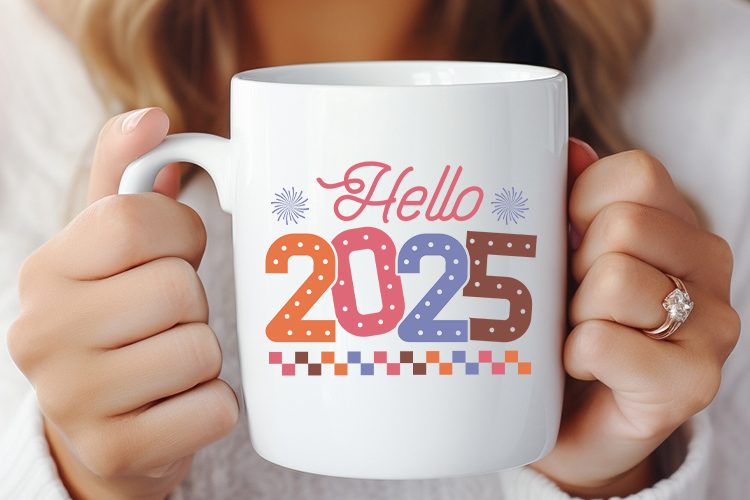 Hello 2025 - Handmade New Year SVG Cut File Mug Mockup Image.jpg