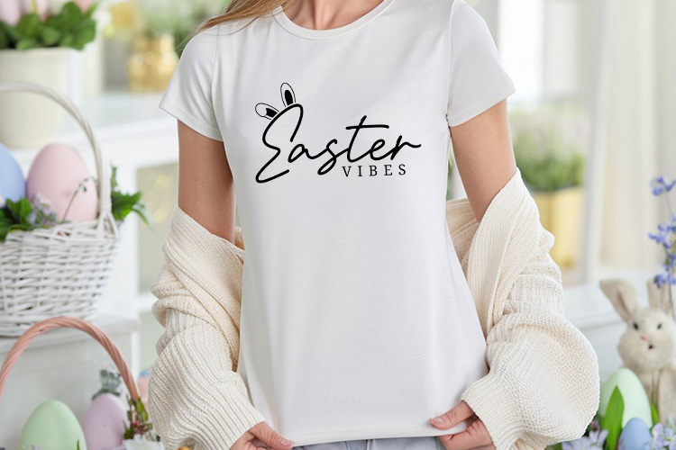 Easter Vibes SVG Cut File Shirt Mockup Image.jpg