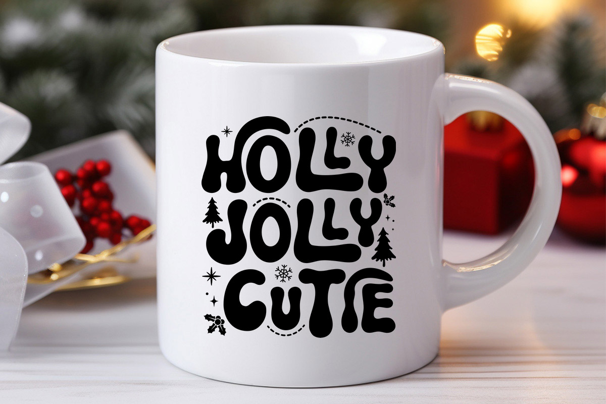 Holly Jolly Cutie - Kids Christmas SVG Mug Mockup image.jpg