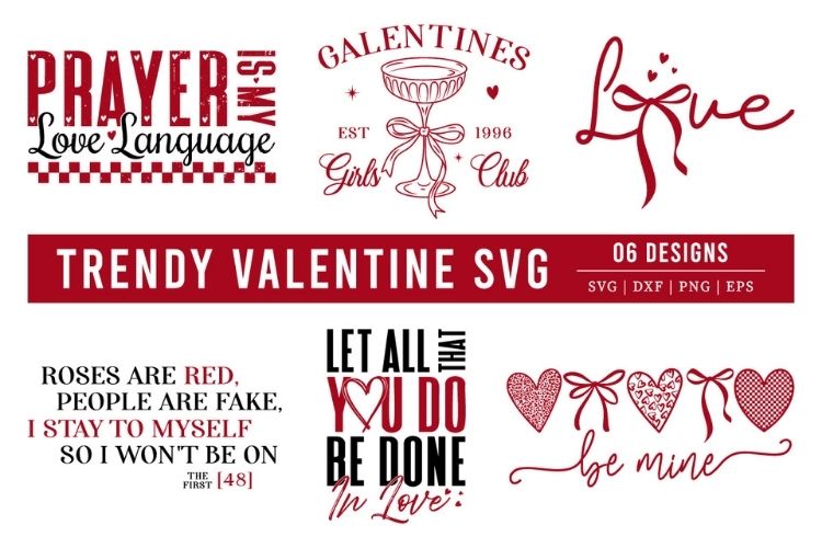 Valentine's Day SVG PNG Bundle