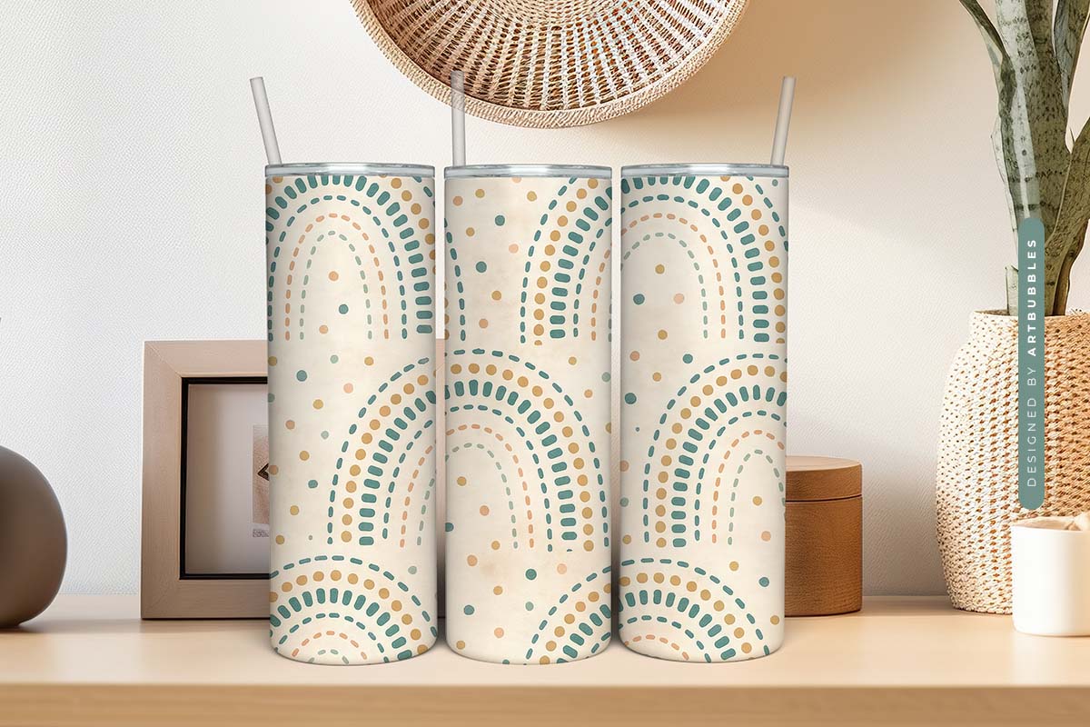 Boho Rainbow Skinny Tumbler Sublimation Wrap Image 2.jpg