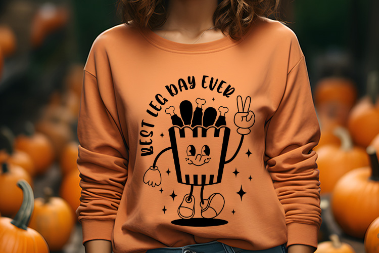 Best Leg Day Ever - Thanksgiving Svg File Sweatshirt Mockup Image 2.jpg