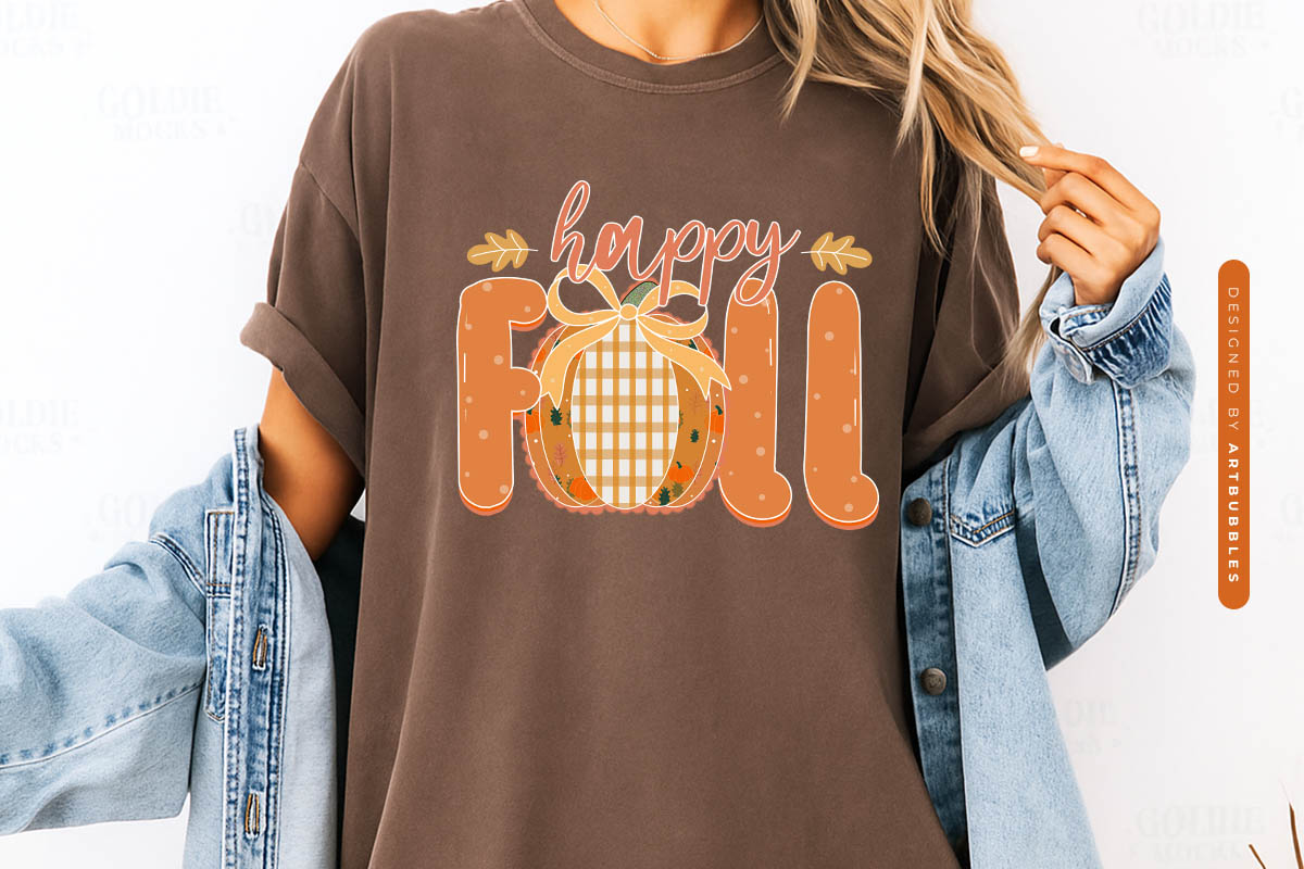 Preppy Happy Fall Sublimation Transfer Shirt Mockup image.jpg