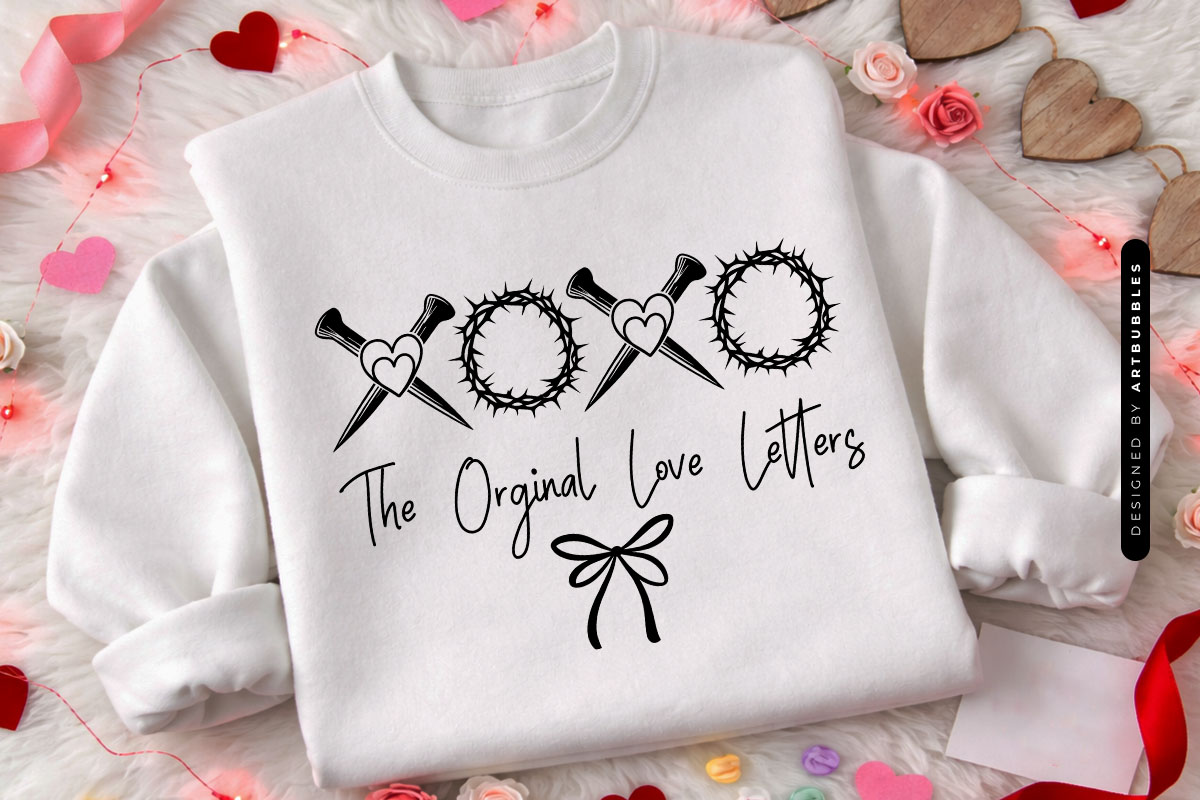 Xoxo the Original Love Letters - Valentine SVG Tshirt Mockup Image.jpg