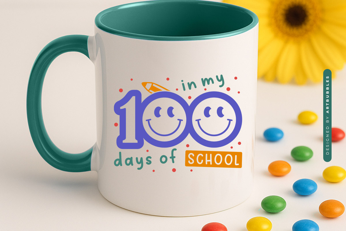 In My 100 Days of School SVG Design Mug Mockup Image.jpg