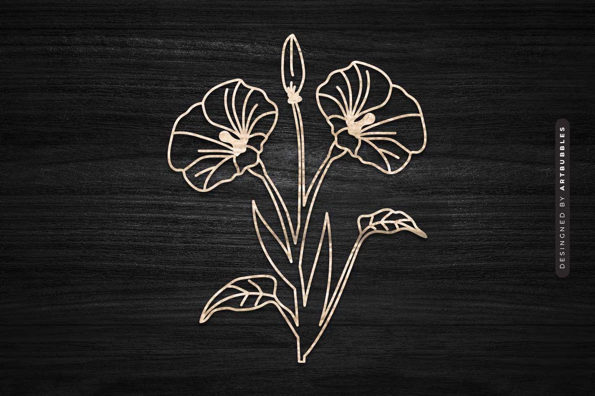 Laser Cut Morning Glory Flower SVG Image 3.jpg