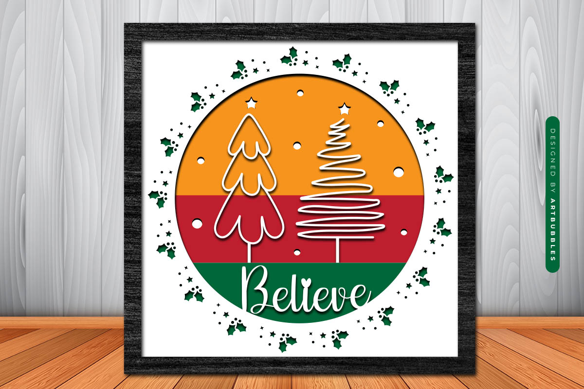 Paper Cut Christmas Shadow Box SVG Design Image 3.jpg