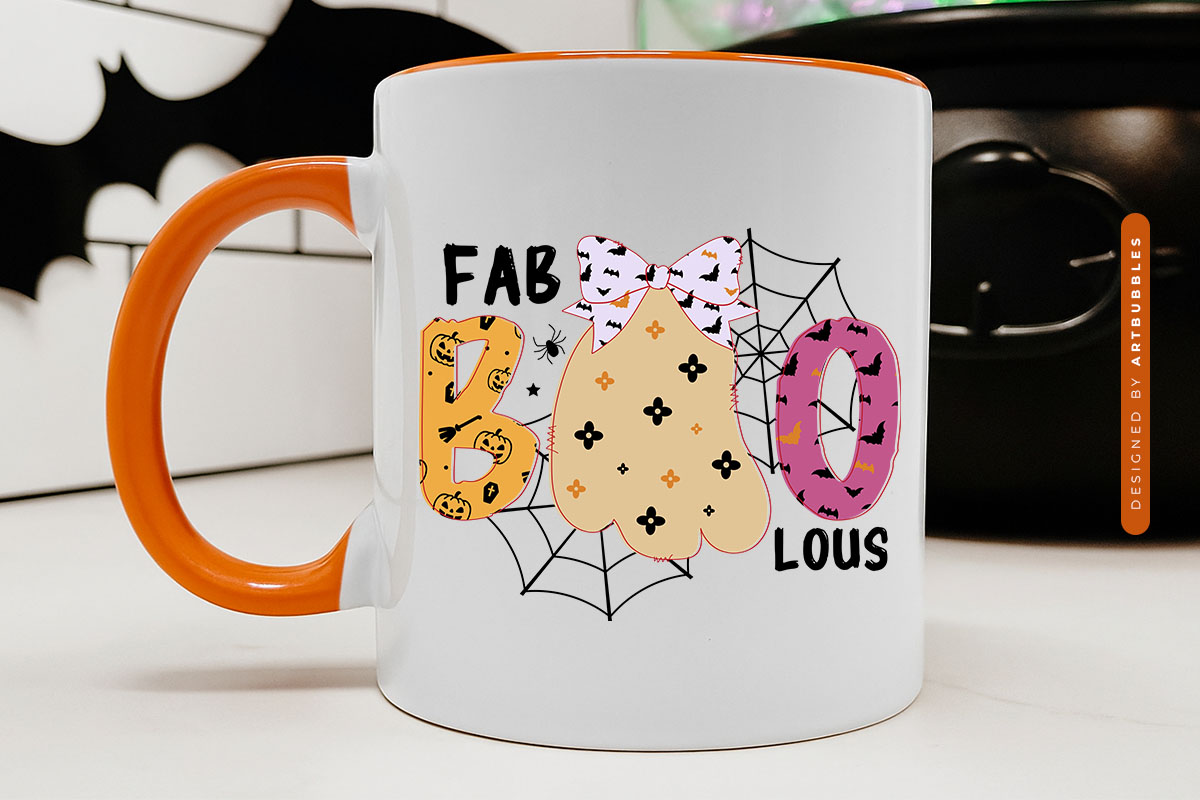 Fab Boo Lous - Halloween Coquette Bow Sublimation Mug Mockup Image.jpg
