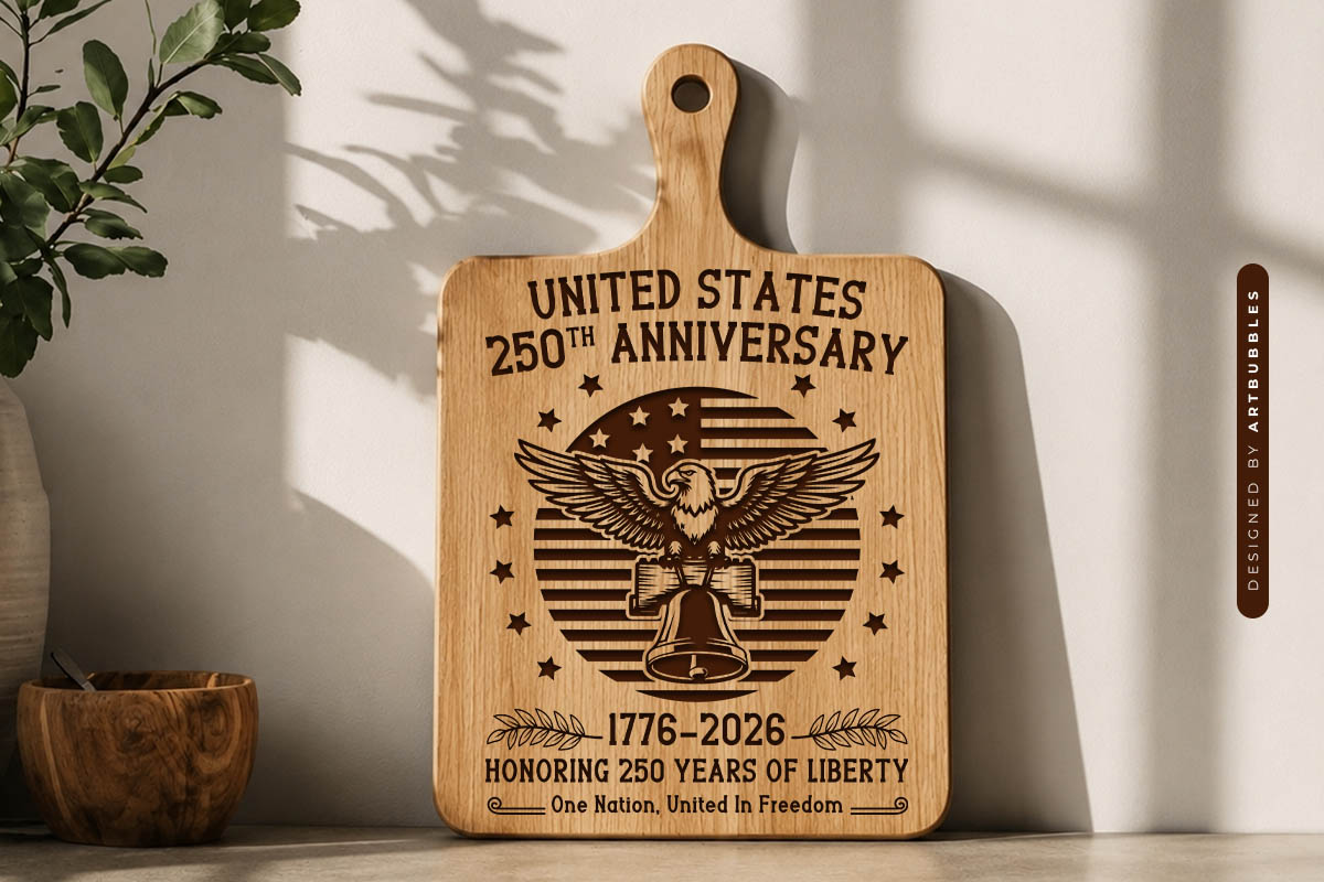 USA 250th Anniversary Cutting Board SVG Bundle image 4.jpg