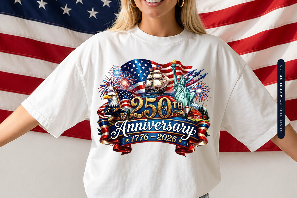 USA 250th Anniversary PNG Sublimation Print