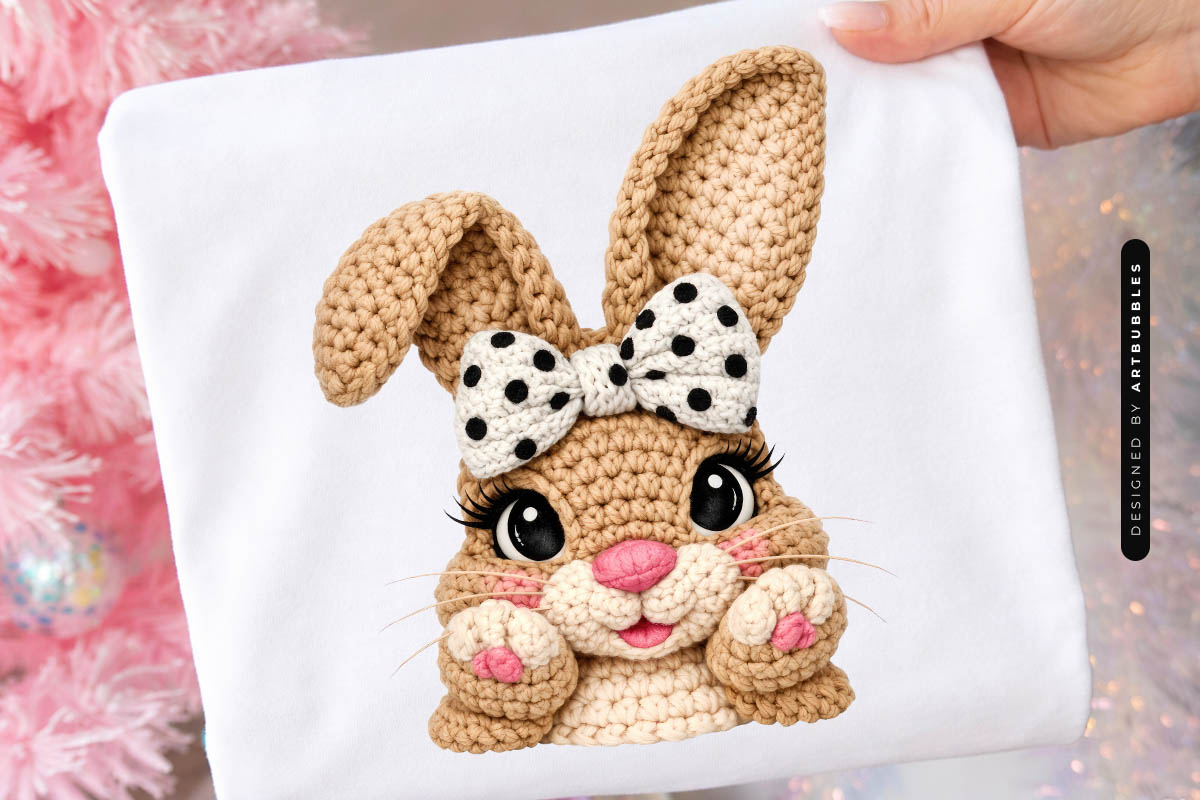 Faux Embroidery Bunny Easter PNG Sublimation Tote Mockup Image.jpg