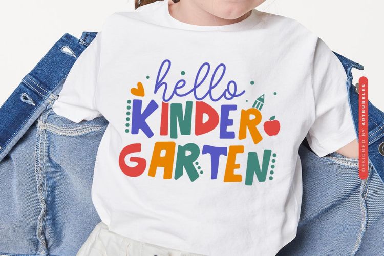 Hello Kindergarten - Back to School Vector SVG