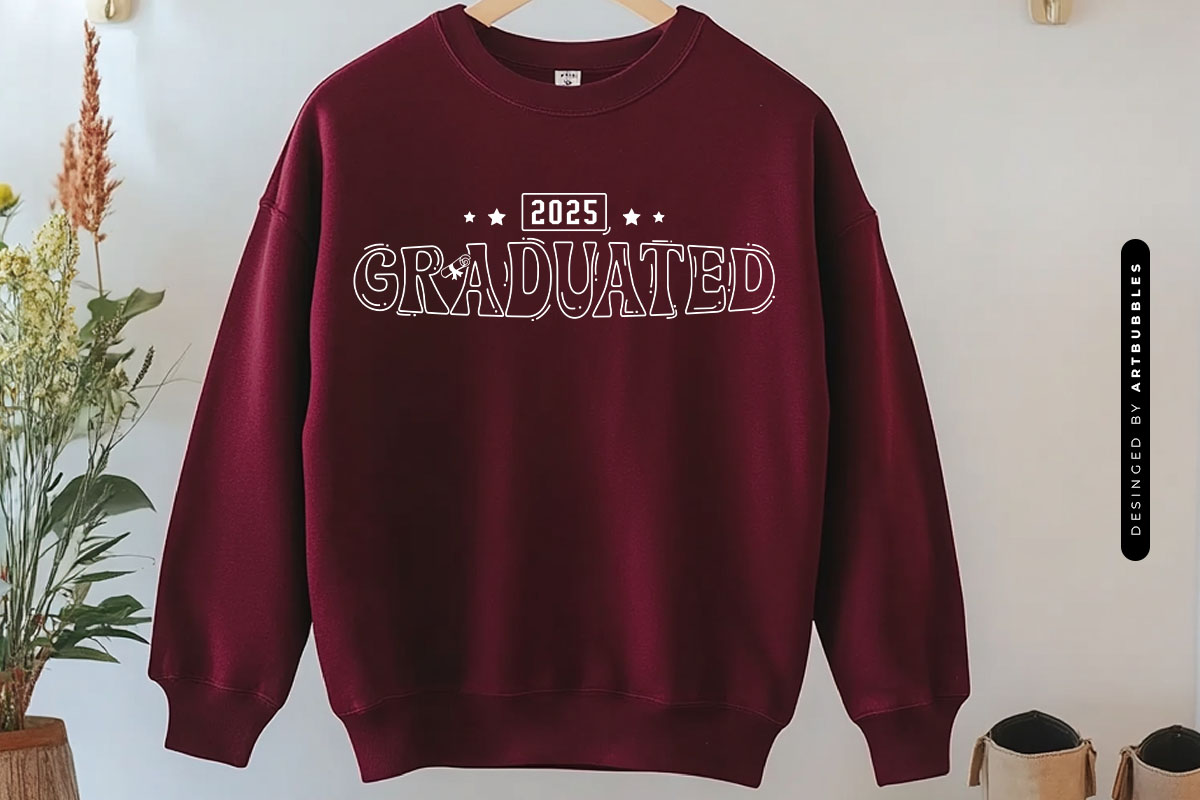 2025 Graduate - Graduation SVG Cutting File Sweatshirt Mockup Image.jpg