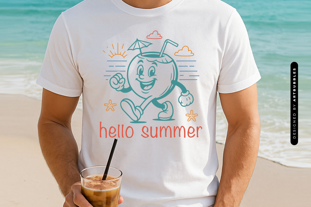 Hello Summer SVG File Shirt Mockup Image.jpg