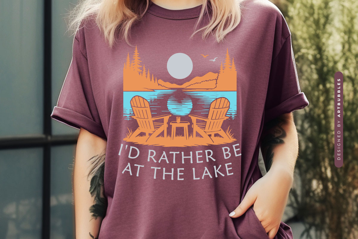 I'd Rather Be at the Lake SVG Design