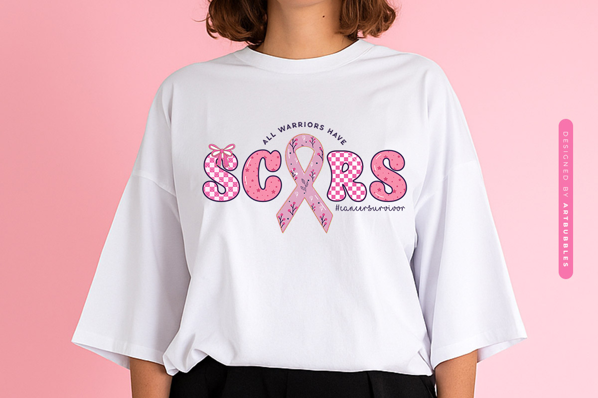 All Warriors Have Scars - Coquette Breast Cancer Sublimation Sweatshirt Mockup Image.jpg